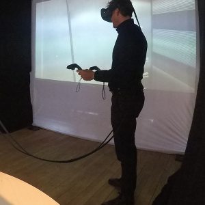 Virtual Reality, VR, Eric kör vid kickoff för fastighetsbolag