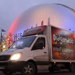 Didgeridoo event och aktivitet levererar till Globen i stockholm
