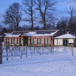 Åmund frukt och vingård vacker i vinterskrud